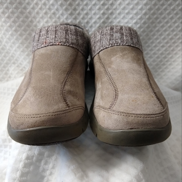 Women's Dansko Eartha Tan Suede Mules Slip Resistant Sz 41EU - Picture 4 of 9